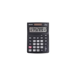 DELI ΑΡΙΘΜΟΜΗΧΑΝΗ 12 ΨΗΦΙΩΝ 14.6x10.3x3.2cm SMART E1519A ΜΑΥΡΗ